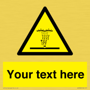 Custom warning geyser water jet